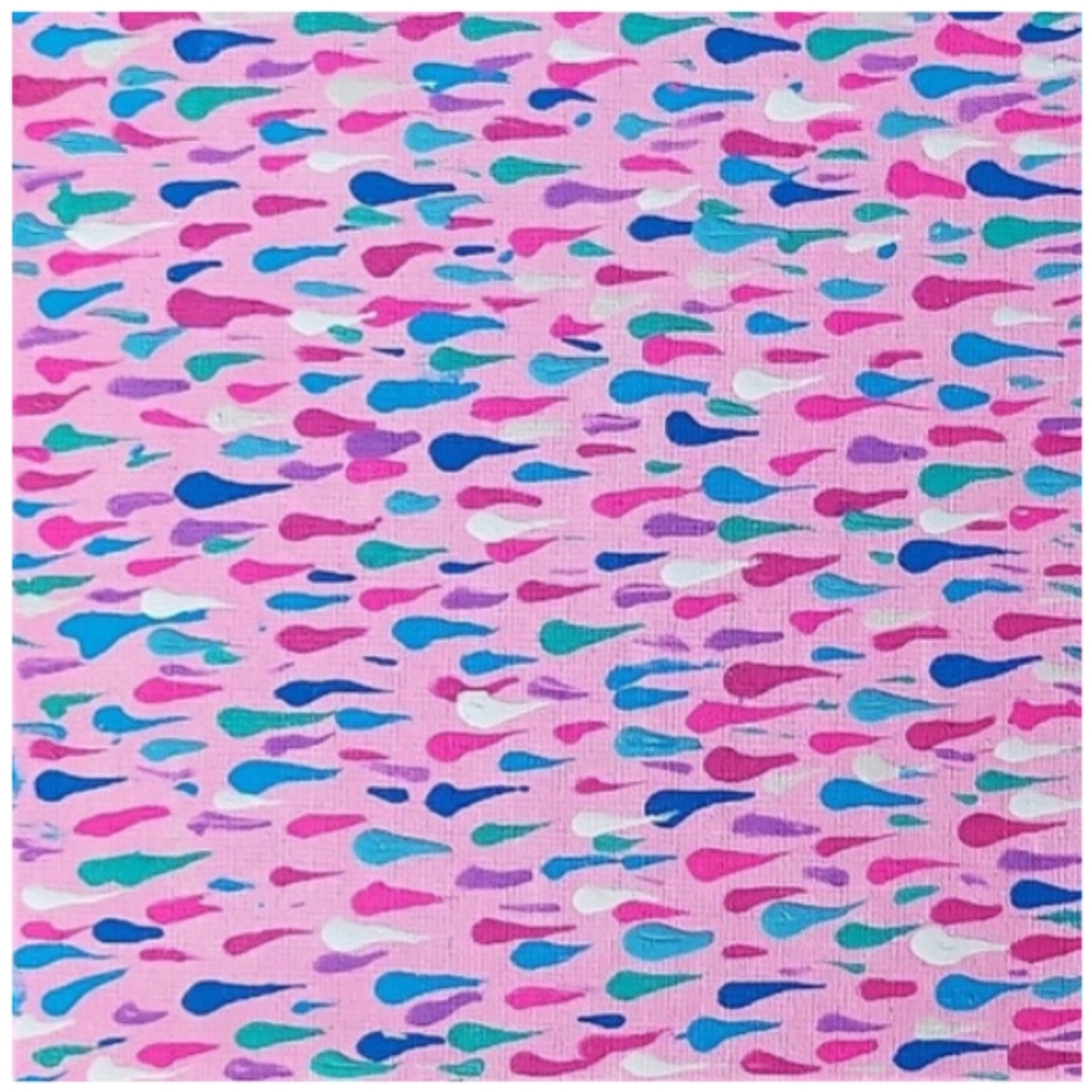 Hand Crafted Abstract Design 12x12 Inches Canvas Picture - Picture 3 of 4